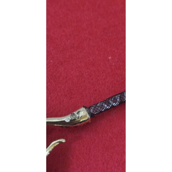 Betsey Johnson Crystal Filled Mesh Snake Head Pendant Hook Necklace - Picture 7 of 7